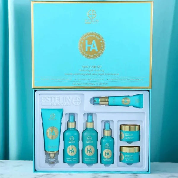 Hyaluronic Acid Hydrating & Vitalizing Skin Care Set | مجموعة العناية بالبشرة المرطبة والمنعشة بحمض الهيالورونيك
