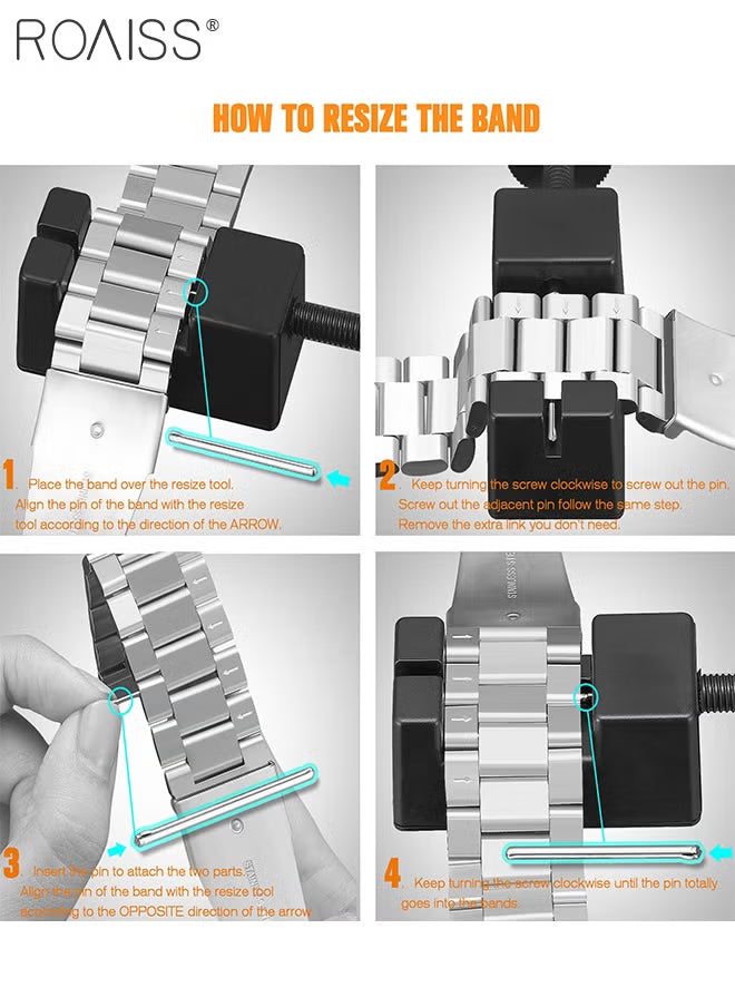 Steel Strap Couple Quartz Watch Set | طقم ساعات كوارتز للأزواج بحزام معدني أنيق