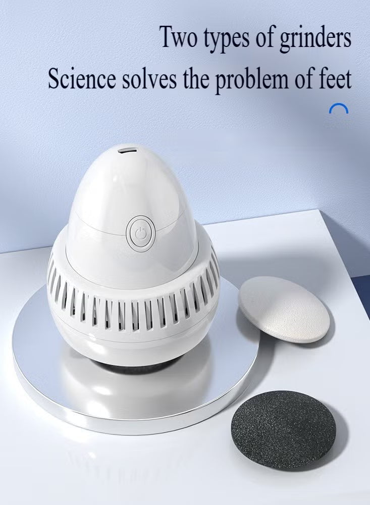 Electric Foot Callus Remover with Vacuum – Rechargeable Pedicure Tool + Extra Roller | مزيل مسامير القدم الكهربائي مع شفط — جهاز باديكير قابل للشحن مع رول إضافي