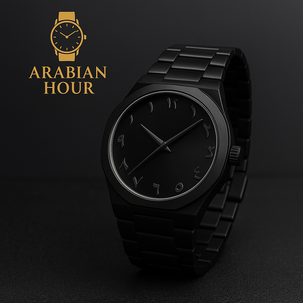 Black Arabic Aura Watch | ساعة أورا العربية السوداء
