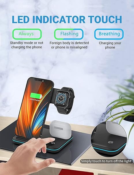 3-in-1 Wireless Charging Station | محطة شحن لاسلكية 3 في 1
