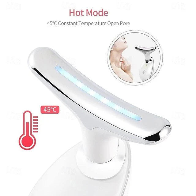 LED Neck Face Beauty Device Facial Massager | جهاز تدليك الوجه والرقبة LED