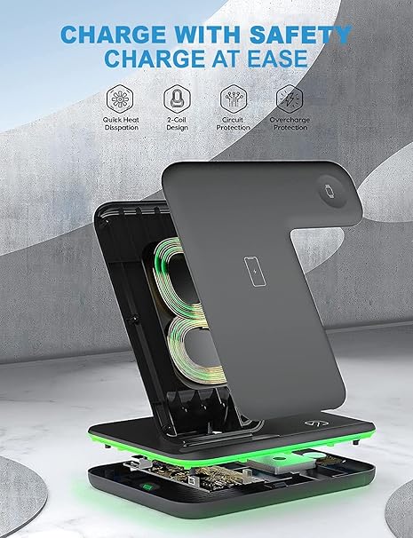 3-in-1 Wireless Charging Station | محطة شحن لاسلكية 3 في 1
