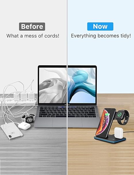3-in-1 Wireless Charging Station | محطة شحن لاسلكية 3 في 1