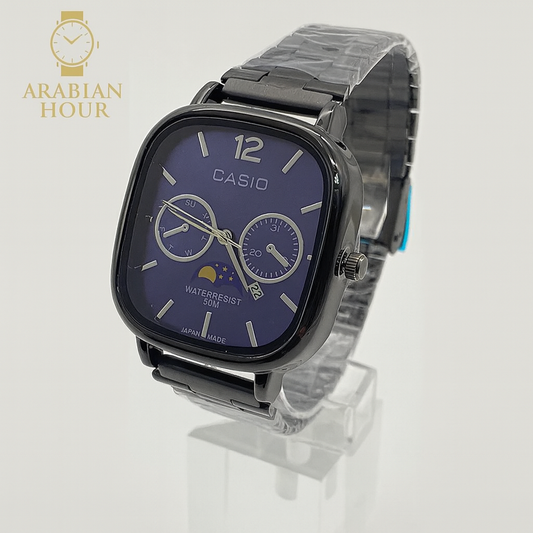 Casio Quartz Moonrise Dial Watch | ساعة كاسيو كوارتز بمينا شروق الشمس