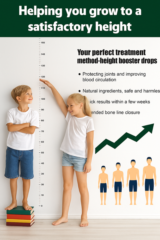 Height Booster Drops, Height Growth Oil for Bone Growth, Natural Growth Stimulant | قطرات تعزيز الطول، زيت نمو الطول لنمو العظام، منشط طبيعي للنمو