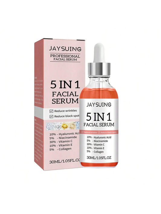 5-in-1 Multi-Use Face Serum — Vitamin C + Niacinamide + Hyaluronic Acid | سيروم وجه 5-في-1 — فيتامين C + نياسيناميد + حمض الهيالورونيك