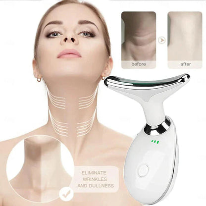 LED Neck Face Beauty Device Facial Massager | جهاز تدليك الوجه والرقبة LED
