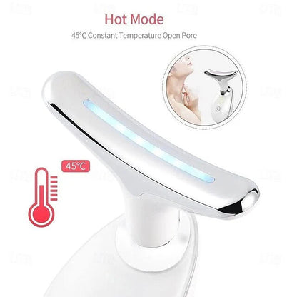 LED Neck Face Beauty Device Facial Massager | جهاز تدليك الوجه والرقبة LED