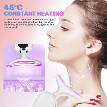 LED Neck Face Beauty Device Facial Massager | جهاز تدليك الوجه والرقبة LED