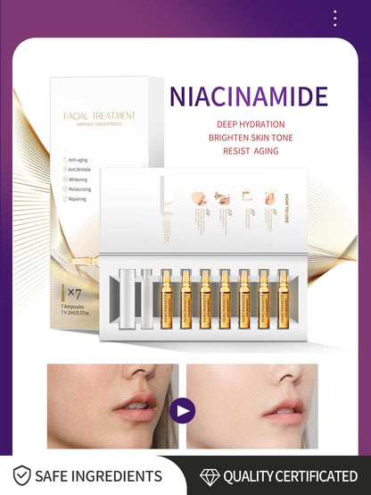 Niacinamide Ampoule Set – 7-Day Brightening & Hydration | مجموعة أمبولات نياسيناميد — تفتيح وترطيب لمدة 7 أيام