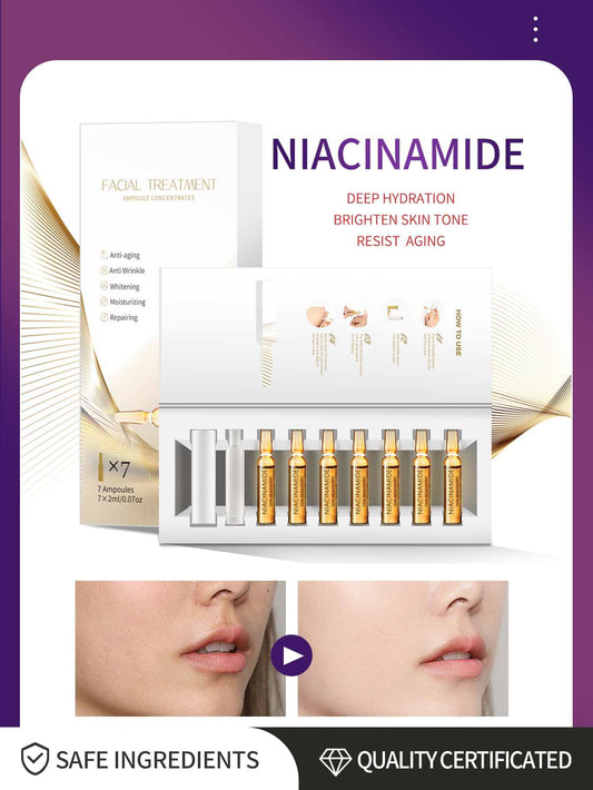 Niacinamide Ampoule Set – 7-Day Brightening & Hydration | مجموعة أمبولات نياسيناميد — تفتيح وترطيب لمدة 7 أيام