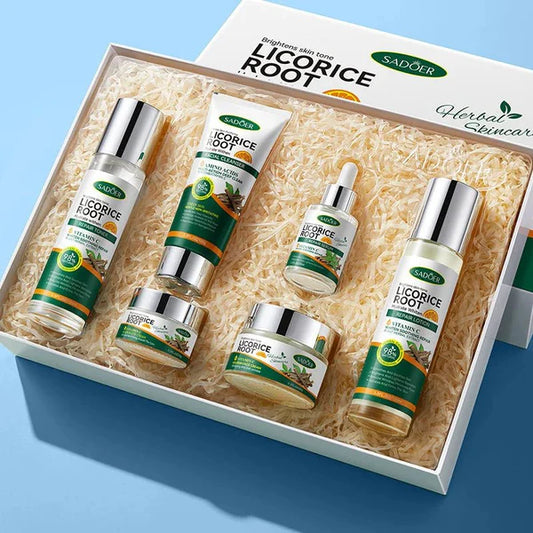 Sadoer - Licorice Root Whitening Skin Care Set | مجموعة سادوير لتبييض البشرة بجذر عرق السوس