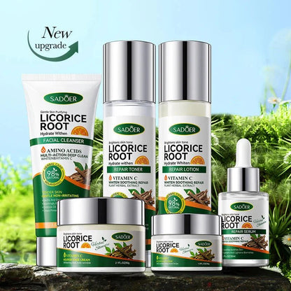 Sadoer - Licorice Root Whitening Skin Care Set | مجموعة سادوير لتبييض البشرة بجذر عرق السوس