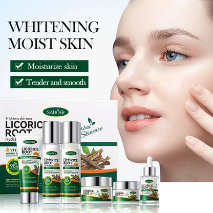 Sadoer - Licorice Root Whitening Skin Care Set | مجموعة سادوير لتبييض البشرة بجذر عرق السوس